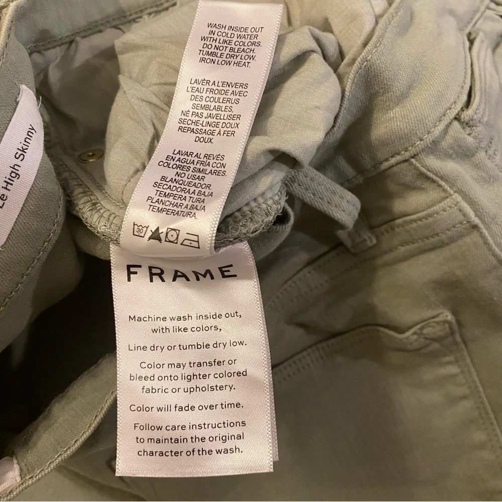 Frame Le High Skinny Jeans in Olive Green Size 30 - Picture 10 of 10